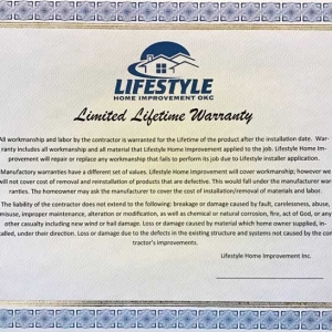 Lifestyles Limited Lifetime Roofing Warranty